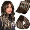 Fshine Génie Tissage Extensions Remy Hair Rouge Marron Génie Tissage Naturel Cheveux Humain Lisse 40cm 50g Génie Tissage De C