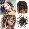 20cm 8"/ WAND CURL / 240G / 3 pieces dextensions de cheveux pour tresses au crochet/par pièce : 20 méches 80G / aspect natur