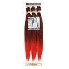 Smart Braid Lot de 3 extensions de cheveux lisses Yaki pré-étirées sans démangeaisons et antibactériennes 270 g 71 cm de long