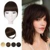 Frange a clip, BARSDAR 100% extensions de cheveux humains Clip en French Bangs Neat Bangs with Temples frange a clip cheveux 