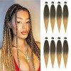 Beyond Beauty Cheveux de tressage pré-étirés EZ Braid,8 paquets-26 pouces EZ Braid Professional Hair Yaki Texture Extensions 