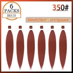 ShowJarlly Cheveux Tressés Pre stretched Meches Pour Tresses Africaine 30 Pouces 6 packs/Lot Yaki Texture Extensions de Cheve