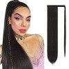 Sofeiyan Postiche Queue de Cheval Extension Naturel Ponytail Extensions Longue Droit Wrap Around Extension de Cheveux a Clip 