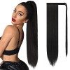 Sofeiyan Postiche Queue de Cheval Extension Naturel Ponytail Extensions Longue Droit Wrap Around Extension de Cheveux a Clip 