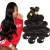 Huarisi Yaki Human Hair 3 Bundles 22 24 26 inches Natural Color Long Kinky Straight Human Hair Weaves Double Weft Brazilian Y