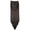 CAISHA by PRETTYSHOP XXL 50cm 8 Pièces Jeu Clip In Extensions Extensions De Cheveux Postiche Raide Rouge Bordeaux CES117