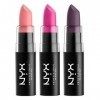 NYX rouge à lèvres mat 3pc. Set 05 - rose pâle /CHOQUANT PALE / accélère Le basse 