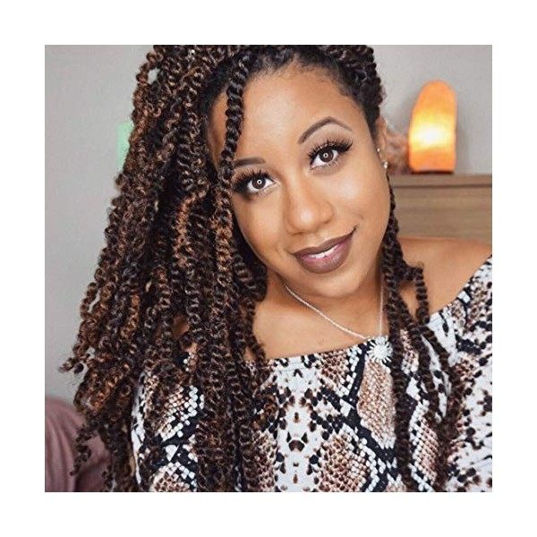 Beyond Beauty 3Packs Cheveux torsadés au printemps, extensions de cheveux au crochet au printemps Couleur dombre pour la bra