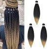 65cm Cybelleza Pré-étirées Tressage de Cheveux tressés Pre Stretched Braiding Hair EZ Easy Braids Meches Yaki Texture Synthét