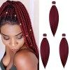 65cm Cybelleza Pré-étirées Tressage de Cheveux tressés Pre Stretched Braiding Hair EZ Easy Braids Meches Yaki Texture Synthét