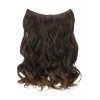 CAISHA by PRETTYSHOP 50cm 1 Extension De Trame Avec Bande Elastique Extensions De Cheveux Postiche Ondulé Rouge Bordeaux E114