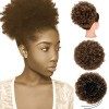 Zaiqun Extensions de cheveux afro bouclés avec cordon de serrage pour queue de cheval