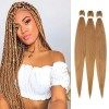 3Packs / Lot Easy Braiding Extension des Cheveux 26" Professionnel Pré-étiré Tressage Cheveux Démangeaisons Sans Fibre Synthé