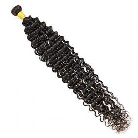 30 pouces de cheveux brésiliens Deep Wave Bundles Virgin 100% Human Hair Extension Weft Curly Hair Soft and Silky Single Bund