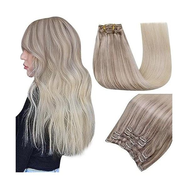 Easyouth Tissage Naturel Cheveux Humains Extension Cheveux Tissage Ombre Darker Brown to Light Brown and Medium Blonde Extens