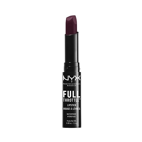 Nyx Professional Makeup Full Throttle Lipstick, Night Crawler, 2.4g