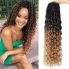 FANWYFYU 24 Inche Goddess Locs Curly Ends 6 Packs Faux Locs Crochet Hair with Curly Ends Deep Locs Crochet Hair Deep Wavy Cro