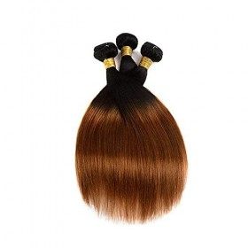 20 22 24 Inch Bundles Ombre Straight Hair Cheveux Humains Bundles For Women Hair Tissage Brazilianne Double Weft No Tangle Ha