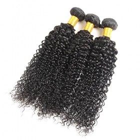Huarisi Curly Brazilian Hair Bundles 100 Human Hair Weave Tight Kinky Curl Hair Extensions for Black Women 18 20 22 Inches