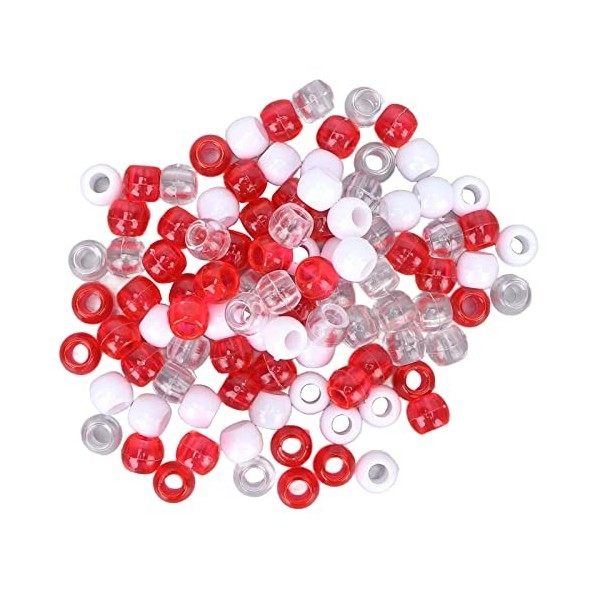 Perles de Cheveux Africaines, 100pcs Perles de Barbe Grosses Perles de Cheveux Perles Dreadlock Claires pour Hommes Femmes Tr