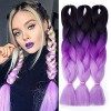 3Pcs Extensions de cheveux à tresser 60cm Extension Cheveux Tresse Braiding Hair Tressage synthétique Braids Postiche Blond d