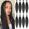 X-Tress Mèches Cheveux Extension Noir Naturel 8pcs/Paquet 60cm Pré Etiré Mèche Tresse Cheveux Africaine Cheveux Synthétique p