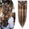 Extension Cheveux Naturels a Clips - Extension Cheveux Humains Clip [Basique Epaisseur] Extension Clips Pas Cher - 60cm 02 Ma