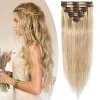 Extension Cheveux Naturels a Clips - Extension Cheveux Humains Clip [Basique Epaisseur] Extension Clips Pas Cher - 60cm 02 Ma