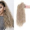 Claw on Ponytail Extensions de Cheveux Naturel Vague de Maïs Queue de Cheval Postiche Hair Extensions pour Femme 60cm Noir fo