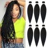 XIIMENALU Cheveux de tresse pré-étirés 6 paquets EZ Braids Extensions de cheveux de texture naturelle Yaki Fibre synthétique 