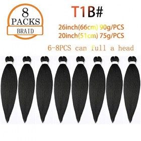 Extension de cheveux de tressage pré-étiré Easy Braids Stying, Extension de cheveux de fibres synthétiques au crochet de tres