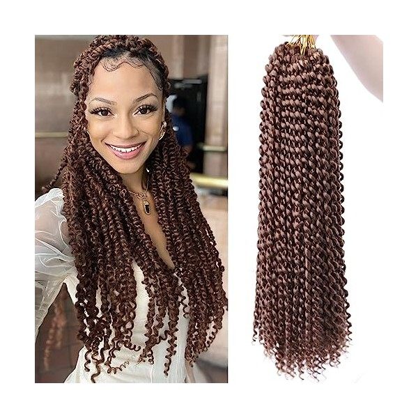 8 Packs Passion Twist Crochet Cheveux Pour Papillon Locs 18 Pouces Longue Vague Eau Crochet Cheveux Passion Tressage Cheveux 