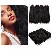 4 paquets de tressage de cheveux extensions Afro Kinky Twist Crochet Braids cheveux synthétiques 20 pouces 1B 