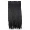 CAISHA by PRETTYSHOP 70cm Clip in Extenisons Extensions De Cheveux Postiche Raide Noir C51a