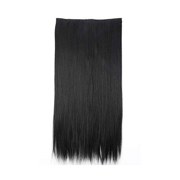 CAISHA by PRETTYSHOP 70cm Clip in Extenisons Extensions De Cheveux Postiche Raide Noir C51a