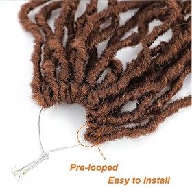 MLETULIPS Faux Locs Crochet Cheveux 24 pouces 6 paquets Pré-bouclés Doux Déesse Locs Bouclés Ondulés Crochet Tresses Cheveux 