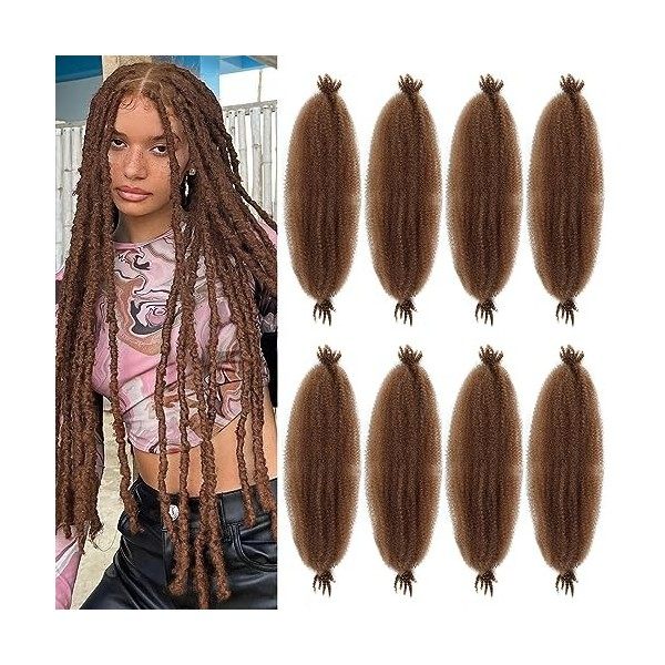 Marley Hair 18 Inch 3 Packs Pre Separated Springy Afro Twist Hair for Faux Locs Crochet Hair Synthetic Protective Spring Twis