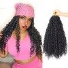 Beyond Beauty New Goddess Locs Crochet Hair 18 pouces 7 packs Pre Looped Goddess Faux Locs Crochet Hair for Black Women Curly