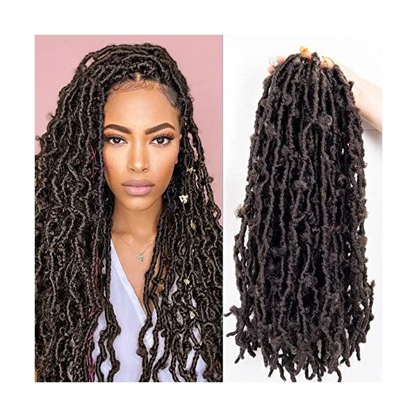 6 Packs Butterfly Locs 24 Pouces Crochet Tresses Cheveux Synthétiques Pré Boucles Doux Locs Déesse crochet braids 24 pouces F