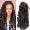 6 Packs Butterfly Locs 24 Pouces Crochet Tresses Cheveux Synthétiques Pré Boucles Doux Locs Déesse crochet braids 24 pouces F