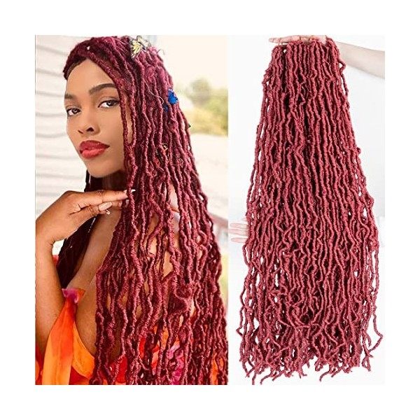 Nouveau Faux Locs Crochet Cheveux 36 Pouces 21 brins/paquet 5 Packs Doux Locs Crochet Tresses Cheveux Pré-Écoupés Déesse Locs