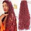 Nouveau Faux Locs Crochet Cheveux 36 Pouces 21 brins/paquet 5 Packs Doux Locs Crochet Tresses Cheveux Pré-Écoupés Déesse Locs