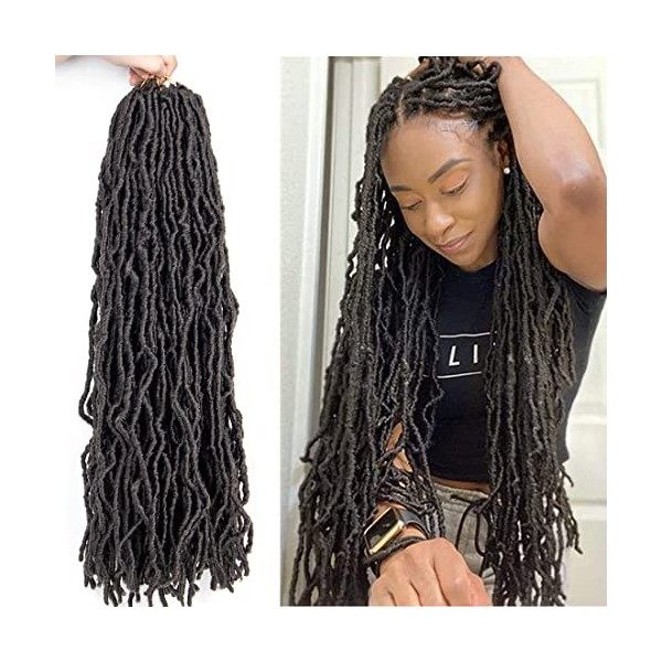 Nouveau Faux Locs Crochet Cheveux 36 Pouces 21 brins/paquet 5 Packs Doux Locs Crochet Tresses Cheveux Pré-Écoupés Déesse Locs