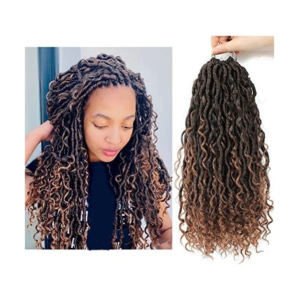 X-Tress Goddess Braids Tresse 24 Brins/Pack Ombre Cheveux Extension 5 packs Dreadlock Hair Bundles Tissage Naturel Ombre à Br