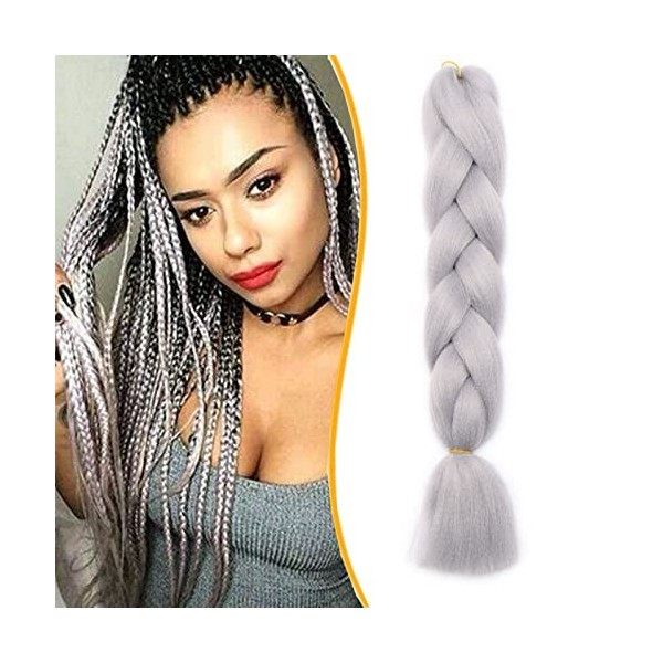 3 Pièces Mèche Tresse Africaine Hair Braid 300G[100g/pièce] Extension Cheveux Tresse Synthétique Braiding Hair Extension, 24 