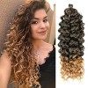 Hawaii Ocean Wave Crochet Cheveux 20 Pouces 6packs Naturel Noir - Ocean Wave Tresses Cheveux Synthétique Crochet Tressage Ext