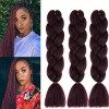 Ombre Jumbo Extension de Fibre Synthétique Braids Meches 24" Braiding Hair Tressage Extension Kanekalon Meches Pour Tresses A