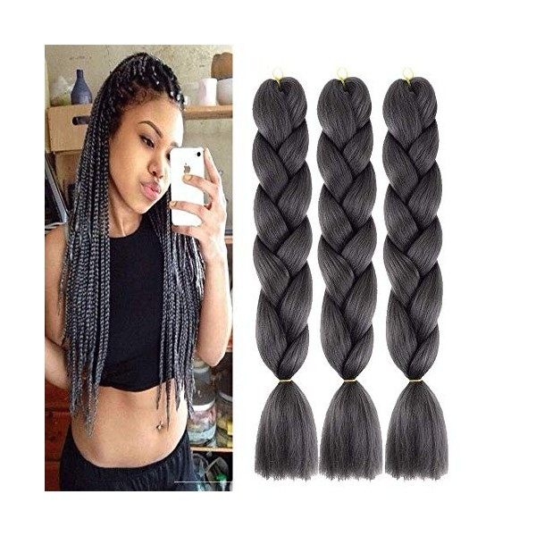 Ombre Jumbo Extension de Fibre Synthétique Braids Meches 24" Braiding Hair Tressage Extension Kanekalon Meches Pour Tresses A