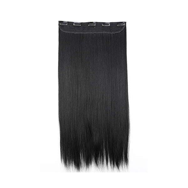 CAISHA by PRETTYSHOP 70cm Clip in Extenisons Extensions De Cheveux Postiche Raide Noir C51a