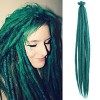 Noverlife 10 Brins 50cm Rouge Gingembre Extensions de Dreadlock, Accessoires Dreadlocks Synthétiques Crochet à Extrémité Uniq